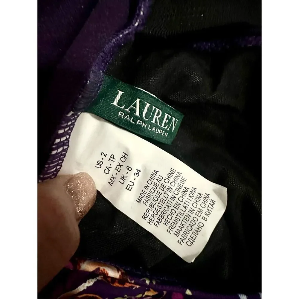 NWT Lauren Ralph Lauren Captiva Paisley One-Piece swimsuit. Size 2